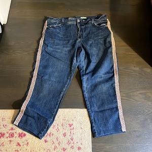 Anthropologie Side Striped Boot-Cut Jeans